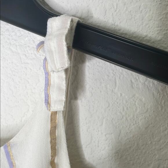 Old Navy White Dress with Multicolor Stripes girls size small 6/7 - Picture 3 of 4